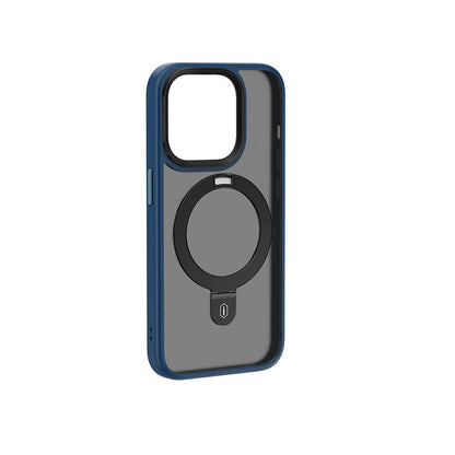 iPhone 15 Pro Max Kılıf Wiwu ZMM-010 M-safe Şarj Özellikli Mat Arka Yüzey Standlı Kılıf