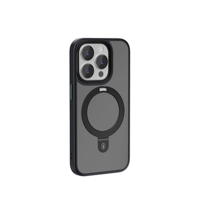 iPhone 15 Pro Max Kılıf Wiwu ZMM-010 M-safe Şarj Özellikli Mat Arka Yüzey Standlı Kılıf