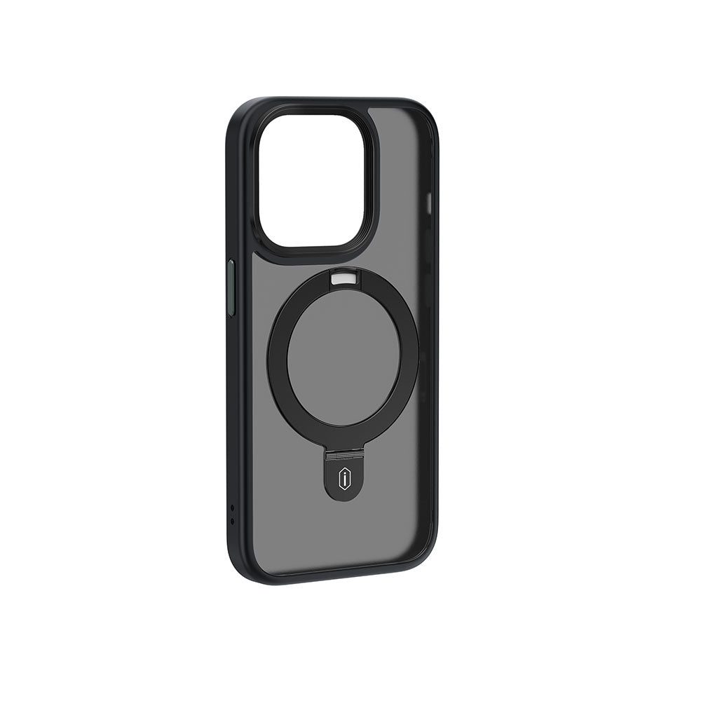 iPhone 15 Pro Kılıf Wiwu ZMM-010 M-safe Şarj Özellikli Mat Arka Yüzey Standlı Kılıf