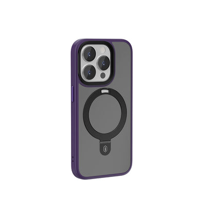 iPhone 15 Pro Kılıf Wiwu ZMM-010 M-safe Şarj Özellikli Mat Arka Yüzey Standlı Kılıf