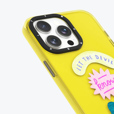 Apple iPhone 15 Pro Kılıf Yazı Desenli Youngkit Mindfulness Serisi Kapak Mor