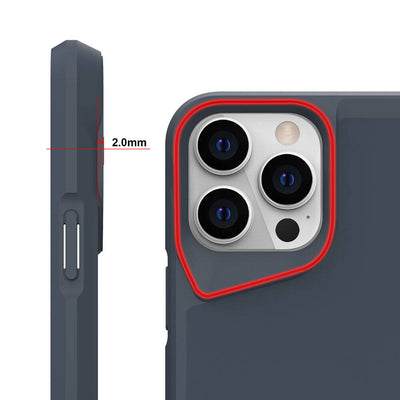 Apple iPhone 15 Pro Kılıf Zore Airbag Kenarlı T-Max Mat Standlı Kapak Gri