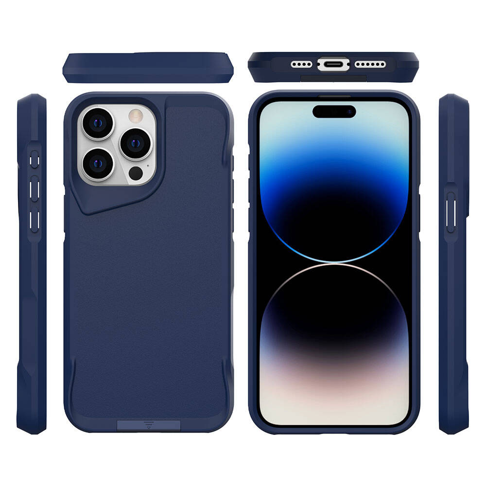 iPhone 15 Pro Kılıf Zore Airbag Kenarlı T-Max Mat Standlı Kılıf