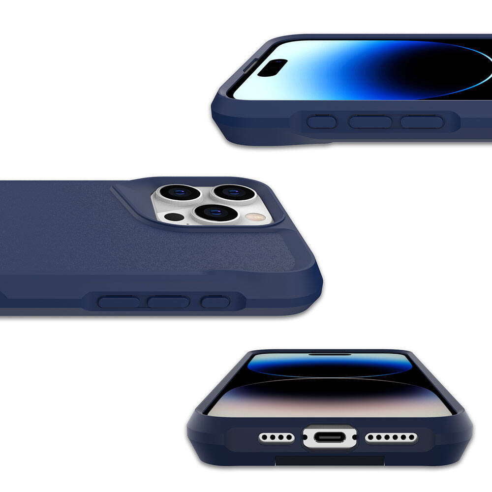 iPhone 15 Pro Kılıf Zore Airbag Kenarlı T-Max Mat Standlı Kılıf