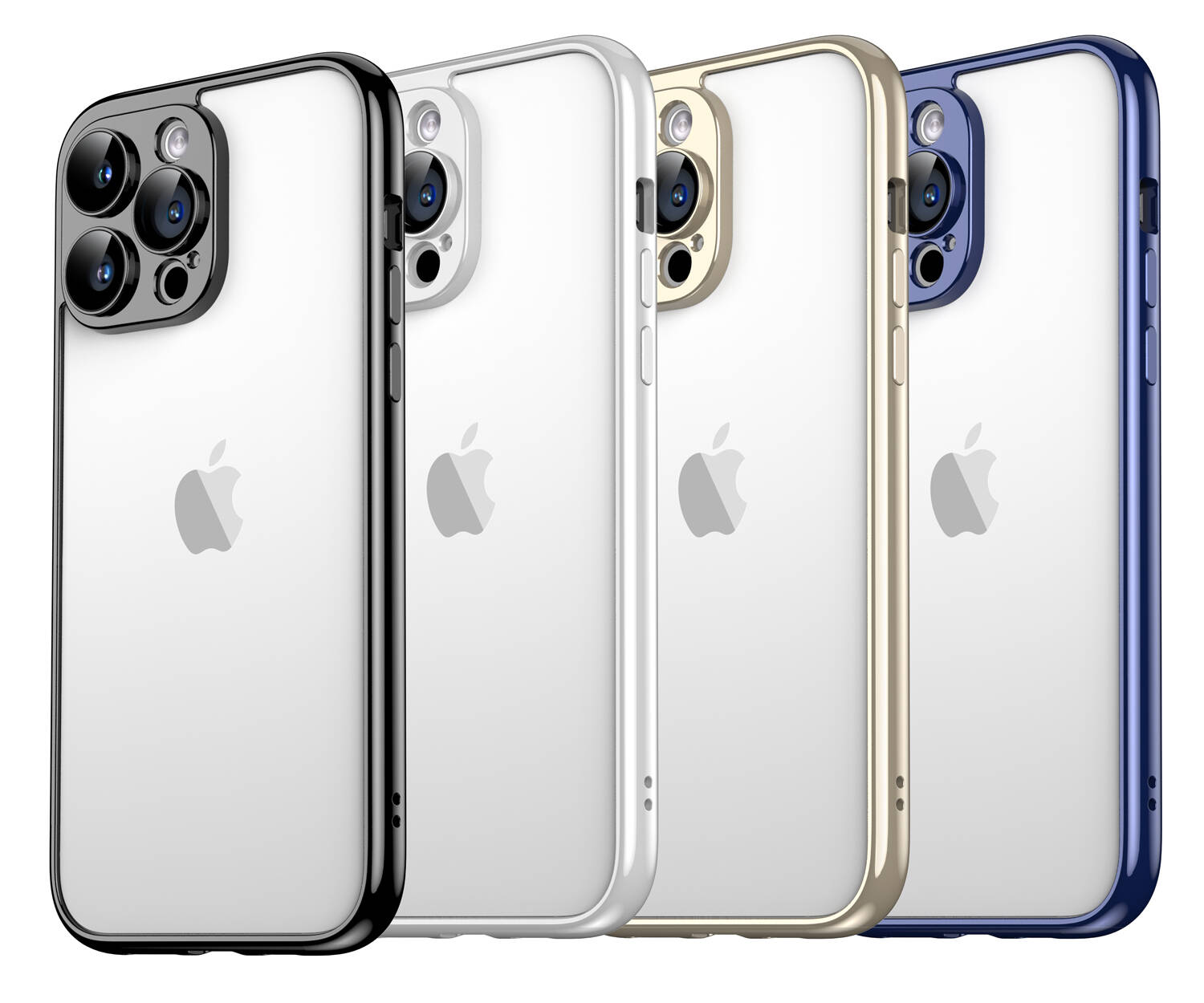 Apple iPhone 15 Pro Max Kılıf Zore Kamera Korumalı Ön ve Arka Boş Sadece Kenar Bontez Bumper Kapak