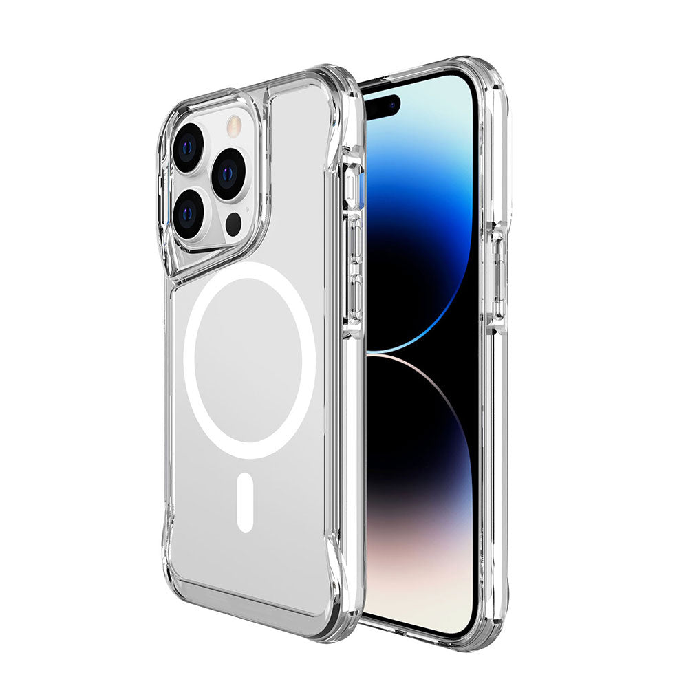 Apple iPhone 15 Pro Kılıf Zore M-safe Şarj Özellikli T-Max M-safe Kapak Renksiz