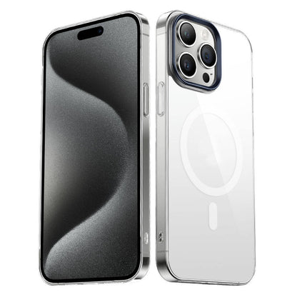 iPhone 15 Pro Kılıf Zore Wireless Şarj Özellikli Şeffaf G-Glass Kılıf