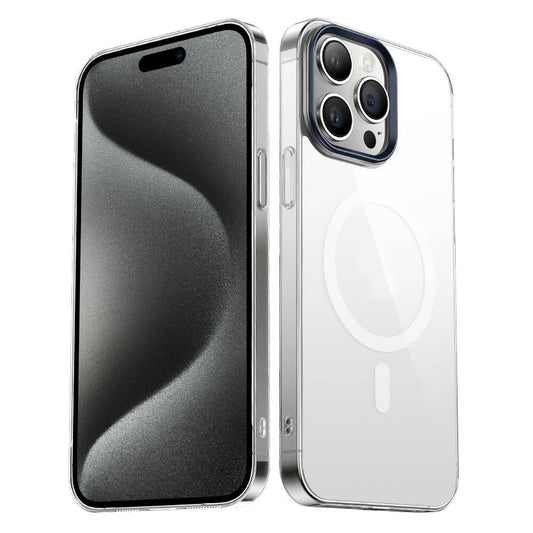 iPhone 15 Pro Kılıf Zore Wireless Şarj Özellikli Şeffaf G-Glass Kılıf