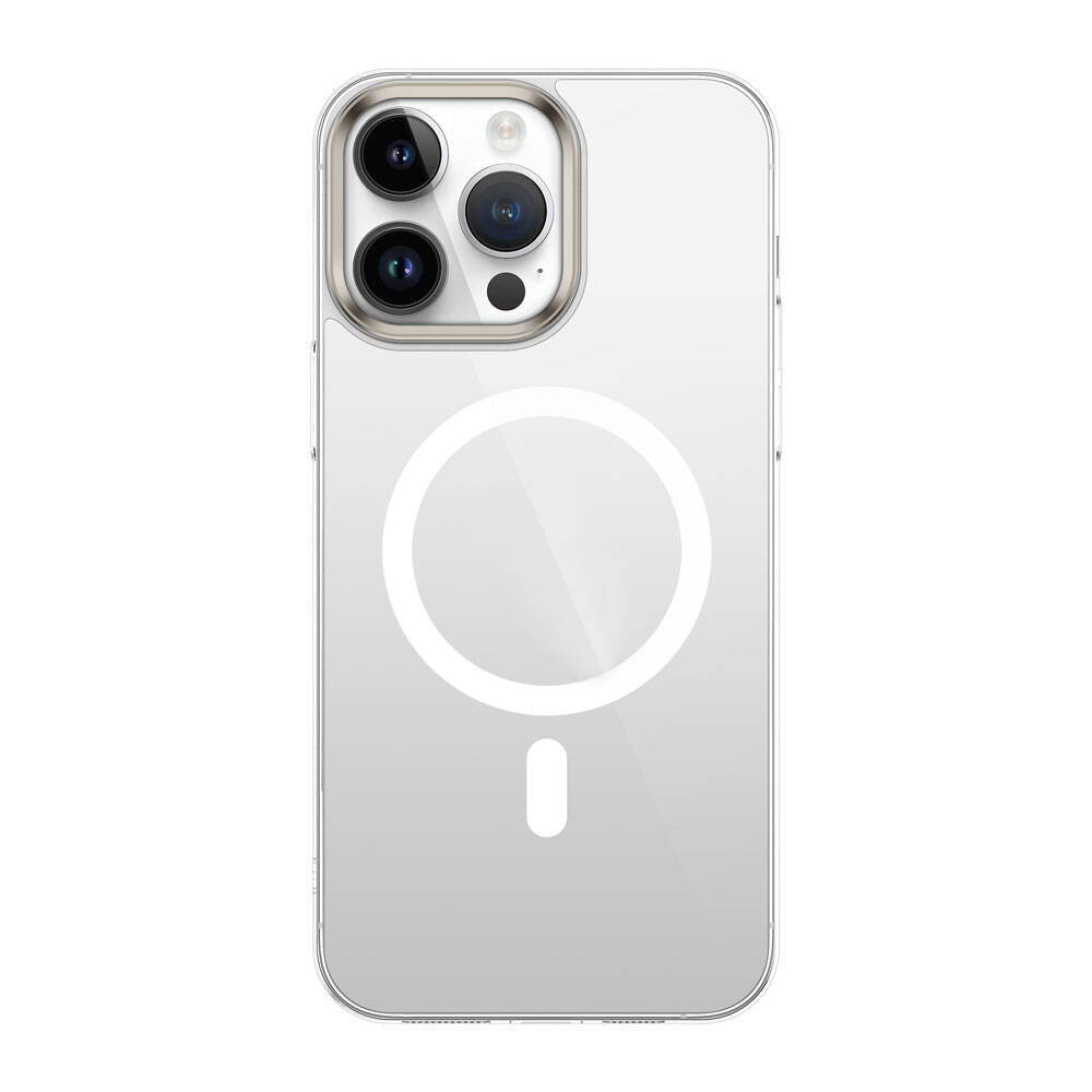 iPhone 15 Pro Kılıf Zore Wireless Şarj Özellikli Şeffaf G-Glass Kılıf