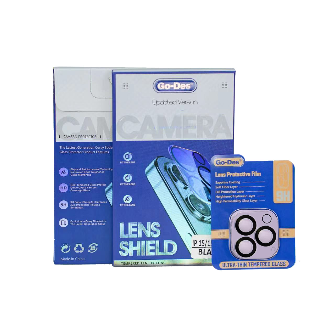 iPhone 15 Pro Max Go Des Lens Shield CL-14 Kamera Lens Koruyucu