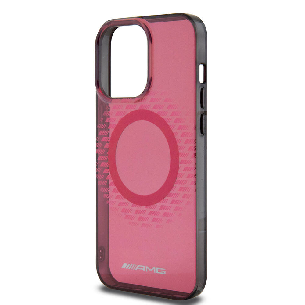 iPhone 15 Pro Max Kılıf AMG Orjinal Lisanslı M-safe Şarj Özellikli Eşkenar Dörtgen Desenli Transparan Kılıf