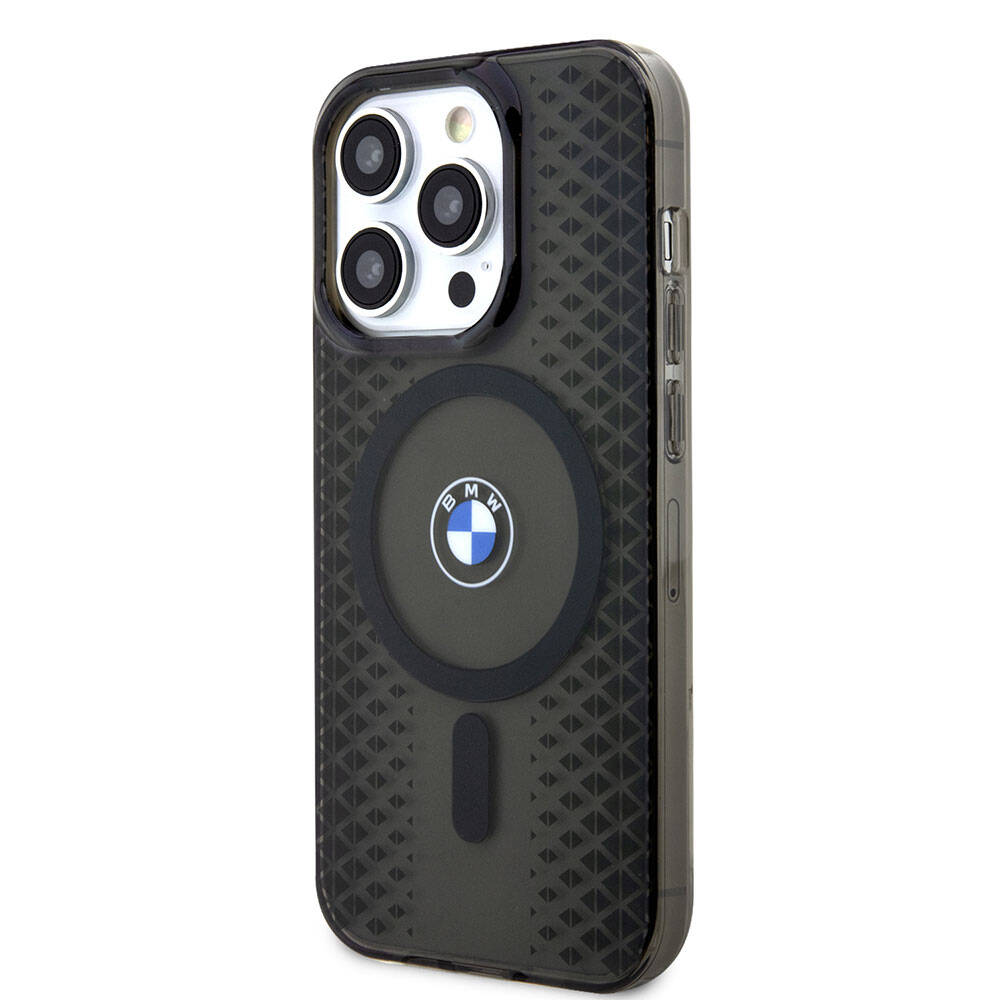 Apple iPhone 15 Pro Max Kılıf BMW Magsafe Şarj Özellikli Transparan IML Signature Orjinal Lisanslı Kapak Mavi