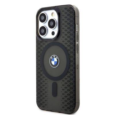 Apple iPhone 15 Pro Max Kılıf BMW Magsafe Şarj Özellikli Transparan IML Signature Orjinal Lisanslı Kapak Mavi
