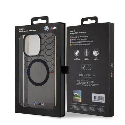 iPhone 15 Pro Max Kılıf BMW M-safe Şarj Özellikli Transparan M Dizayn Orjinal Lisanslı Kılıf