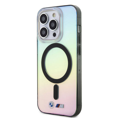 Apple iPhone 15 Pro Max Kılıf BMW Magsafe Şarj Özellikli Transparan Renk Geçişli Iridescent Orjinal Lisanslı Kapak Karışık