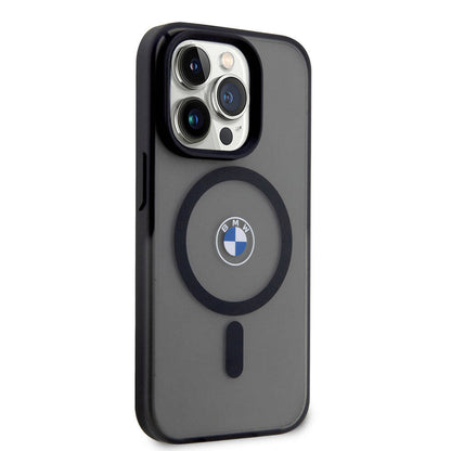 iPhone 15 Pro Max Kılıf BMW Orjinal Lisanslı M-safe Şarj Özellikli IML Baskı Logolu Buzlu Mat Kılıf