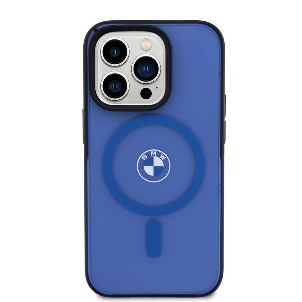 iPhone 15 Pro Max Kılıf BMW Orjinal Lisanslı M-safe Şarj Özellikli IML Baskı Logolu Buzlu Mat Kılıf