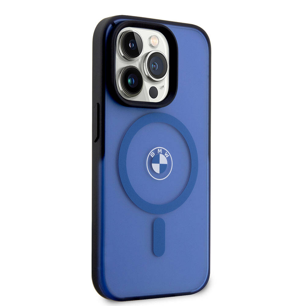 iPhone 15 Pro Max Kılıf BMW Orjinal Lisanslı M-safe Şarj Özellikli IML Baskı Logolu Buzlu Mat Kılıf