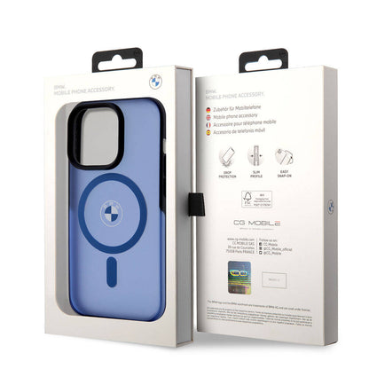 iPhone 15 Pro Max Kılıf BMW Orjinal Lisanslı M-safe Şarj Özellikli IML Baskı Logolu Buzlu Mat Kılıf