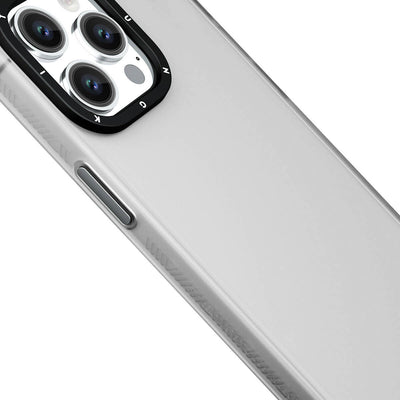 Apple iPhone 15 Pro Max Kılıf Buzlu Mat Tasarım Youngkit Hidden Sand Serisi Kapak Gri