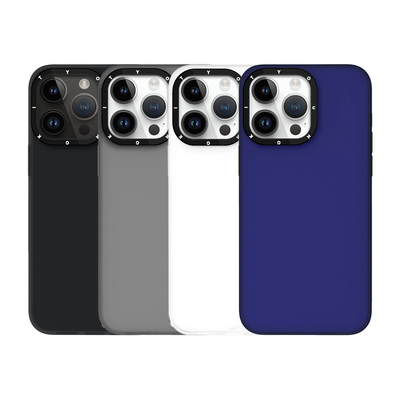 Apple iPhone 15 Pro Max Kılıf Buzlu Mat Tasarım Youngkit Hidden Sand Serisi Kapak Gri