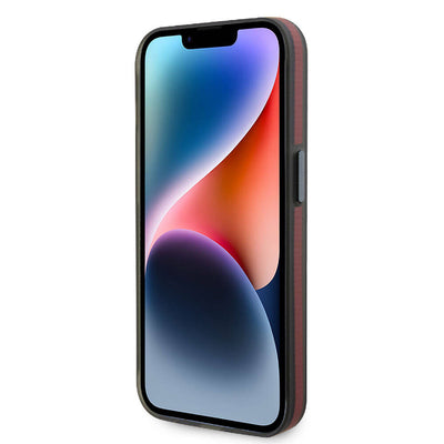 Apple iPhone 15 Pro Max Kılıf Ferrari Orjinal Lisanslı Magsafe Şarj Özellikli Kontrast Bumper Kapak Kırmızı