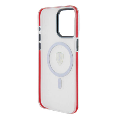iPhone 15 Pro Max Kılıf Ferrari Orjinal Lisanslı M-safe Şarj Özellikli Kontrast Bumper SF Ring Kılıf