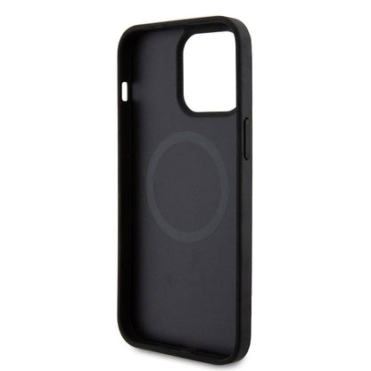 iPhone 15 Pro Max Kılıf Ferrari Orjinal Lisanslı M-safe Şarj Özellikli Metal Logolu PU Karbon Kılıf