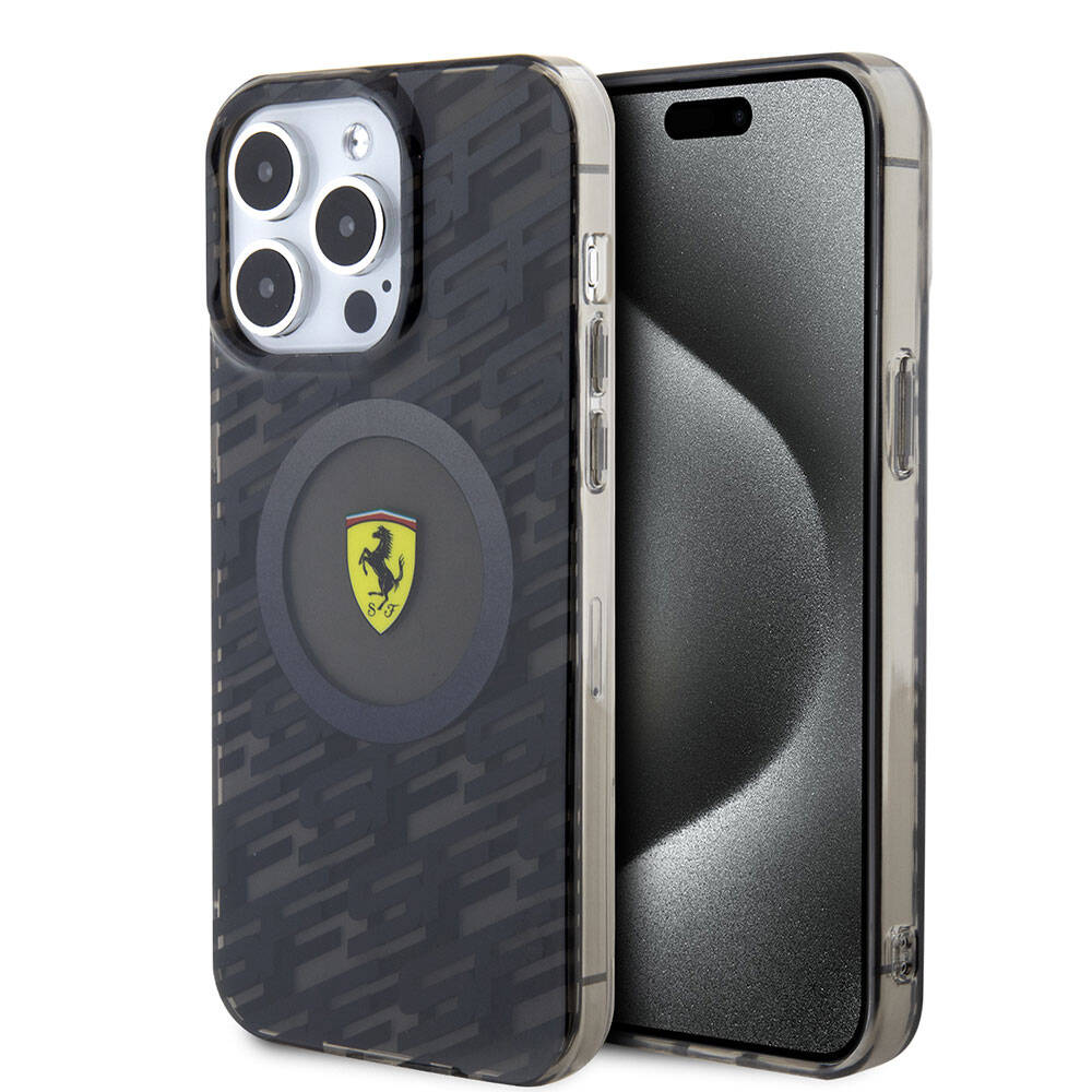 iPhone 15 Pro Max Kılıf Ferrari Orjinal Lisanslı M-safe Şarj Özellikli Multi SF Kılıf