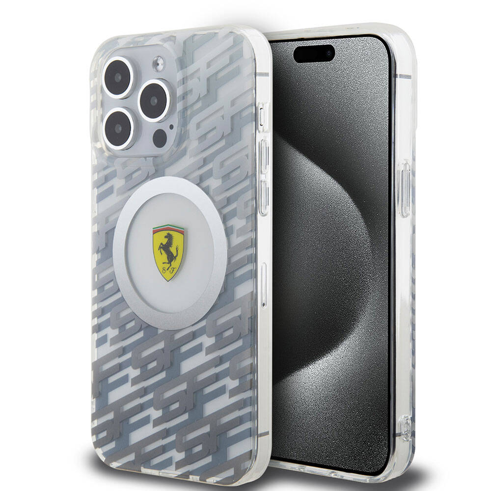iPhone 15 Pro Max Kılıf Ferrari Orjinal Lisanslı M-safe Şarj Özellikli Multi SF Kılıf