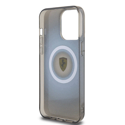 iPhone 15 Pro Max Kılıf Ferrari Orjinal Lisanslı M-safe Şarj Özellikli Parçalanan Noktalar Desenli Kılıf