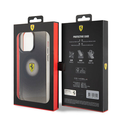 iPhone 15 Pro Max Kılıf Ferrari Orjinal Lisanslı M-safe Şarj Özellikli Parçalanan Noktalar Desenli Kılıf