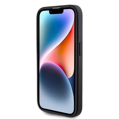 Apple iPhone 15 Pro Max Kılıf Guess Orjinal Lisanslı 4G Büyük Metal Logolu Glitter Kapak Gold