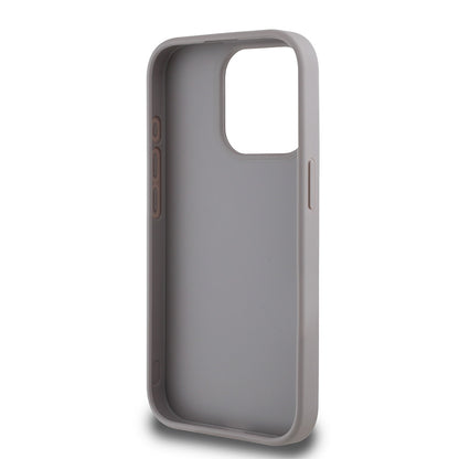 iPhone 15 Pro Max Kılıf Guess Orjinal Lisanslı Gül Baskılı Büyük Metal Logo Dizaynlı Kılıf