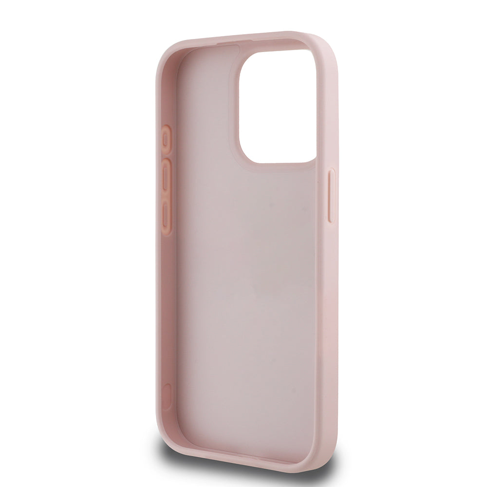 iPhone 15 Pro Max Kılıf Guess Orjinal Lisanslı Gül Baskılı Büyük Metal Logo Dizaynlı Kılıf