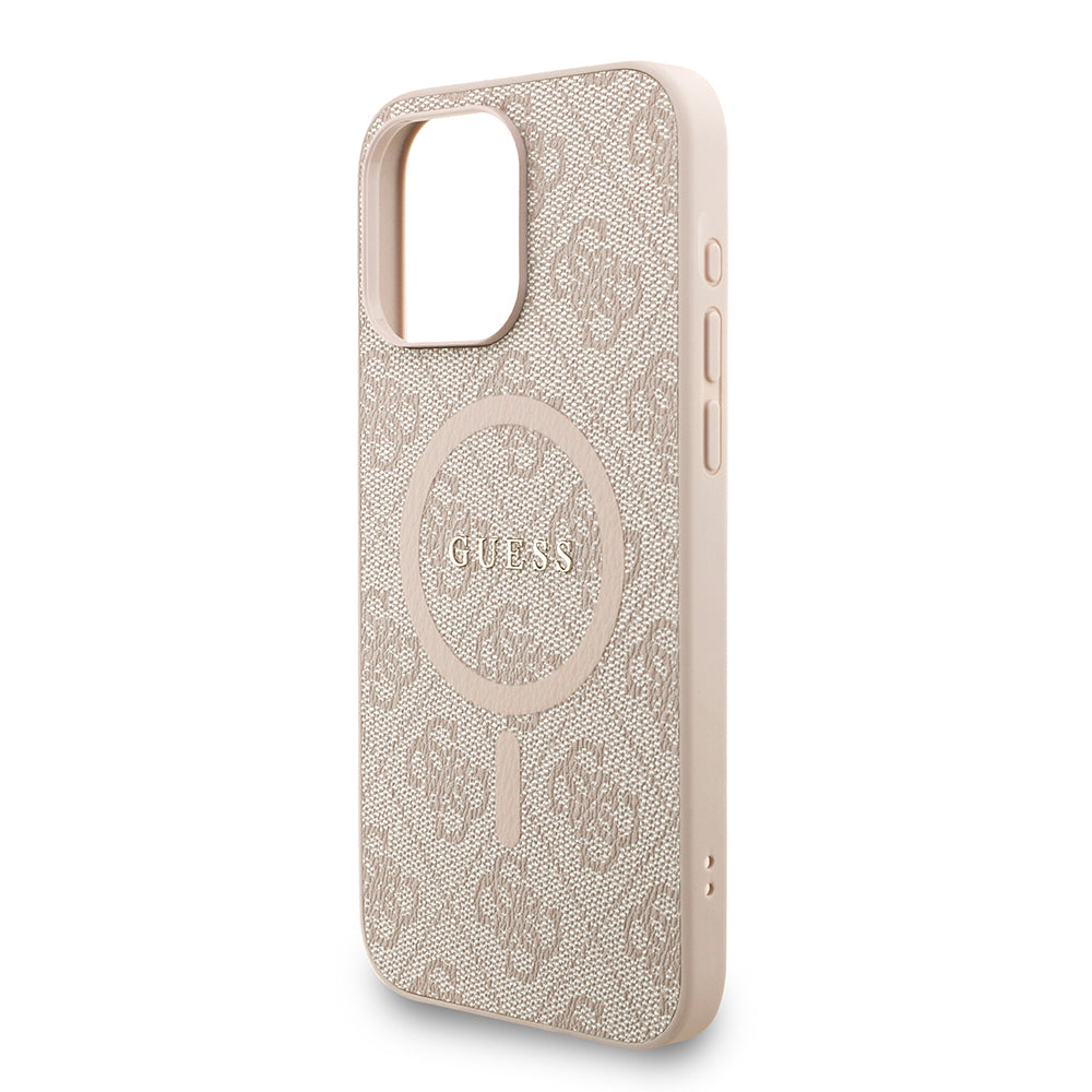 iPhone 15 Pro Max Kılıf Guess Orjinal Lisanslı M-safe Şarj Özellikli PU Deri Bilek Askı İpli Yazı Logolu Kılıf