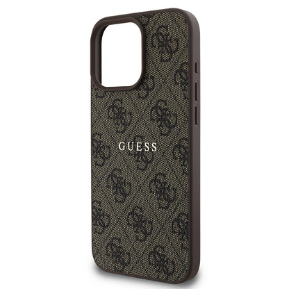 iPhone 15 Pro Max Kılıf Guess Orjinal Lisanslı M-safe Şarj Özellikli 4G Desen Yazı Logolu Kılıf
