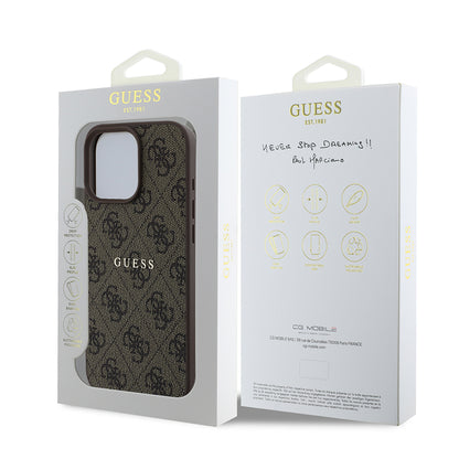 iPhone 15 Pro Max Kılıf Guess Orjinal Lisanslı M-safe Şarj Özellikli 4G Desen Yazı Logolu Kılıf