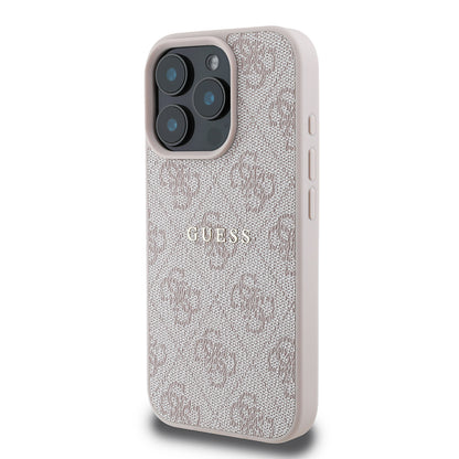 iPhone 15 Pro Max Kılıf Guess Orjinal Lisanslı M-safe Şarj Özellikli 4G Desen Yazı Logolu Kılıf