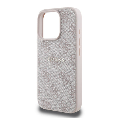 iPhone 15 Pro Max Kılıf Guess Orjinal Lisanslı M-safe Şarj Özellikli 4G Desen Yazı Logolu Kılıf