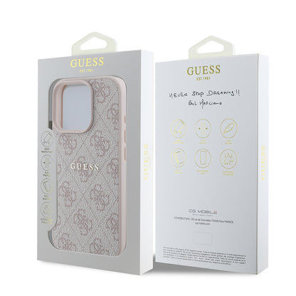 iPhone 15 Pro Max Kılıf Guess Orjinal Lisanslı M-safe Şarj Özellikli 4G Desen Yazı Logolu Kılıf