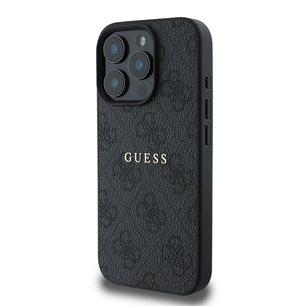 iPhone 15 Pro Max Kılıf Guess Orjinal Lisanslı M-safe Şarj Özellikli 4G Desen Yazı Logolu Kılıf