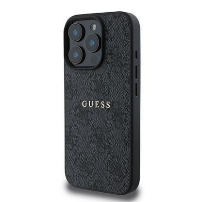 iPhone 15 Pro Max Kılıf Guess Orjinal Lisanslı M-safe Şarj Özellikli 4G Desen Yazı Logolu Kılıf