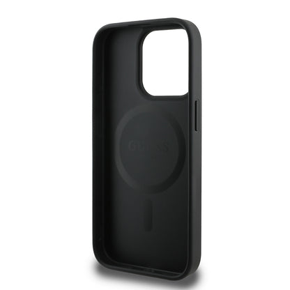 iPhone 15 Pro Max Kılıf Guess Orjinal Lisanslı M-safe Şarj Özellikli 4G Desen Yazı Logolu Kılıf