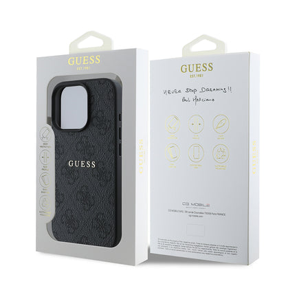 iPhone 15 Pro Max Kılıf Guess Orjinal Lisanslı M-safe Şarj Özellikli 4G Desen Yazı Logolu Kılıf