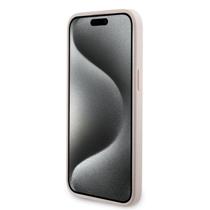 iPhone 15 Pro Max Kılıf Guess Orjinal Lisanslı M-safe Şarj Özellikli 4G Şerit Tasarımlı Printed Kılıf