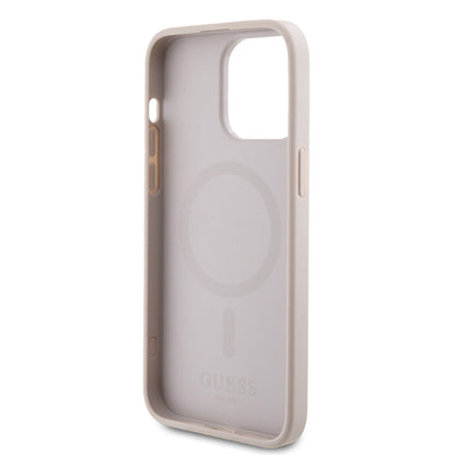 iPhone 15 Pro Max Kılıf Guess Orjinal Lisanslı M-safe Şarj Özellikli 4G Şerit Tasarımlı Printed Kılıf