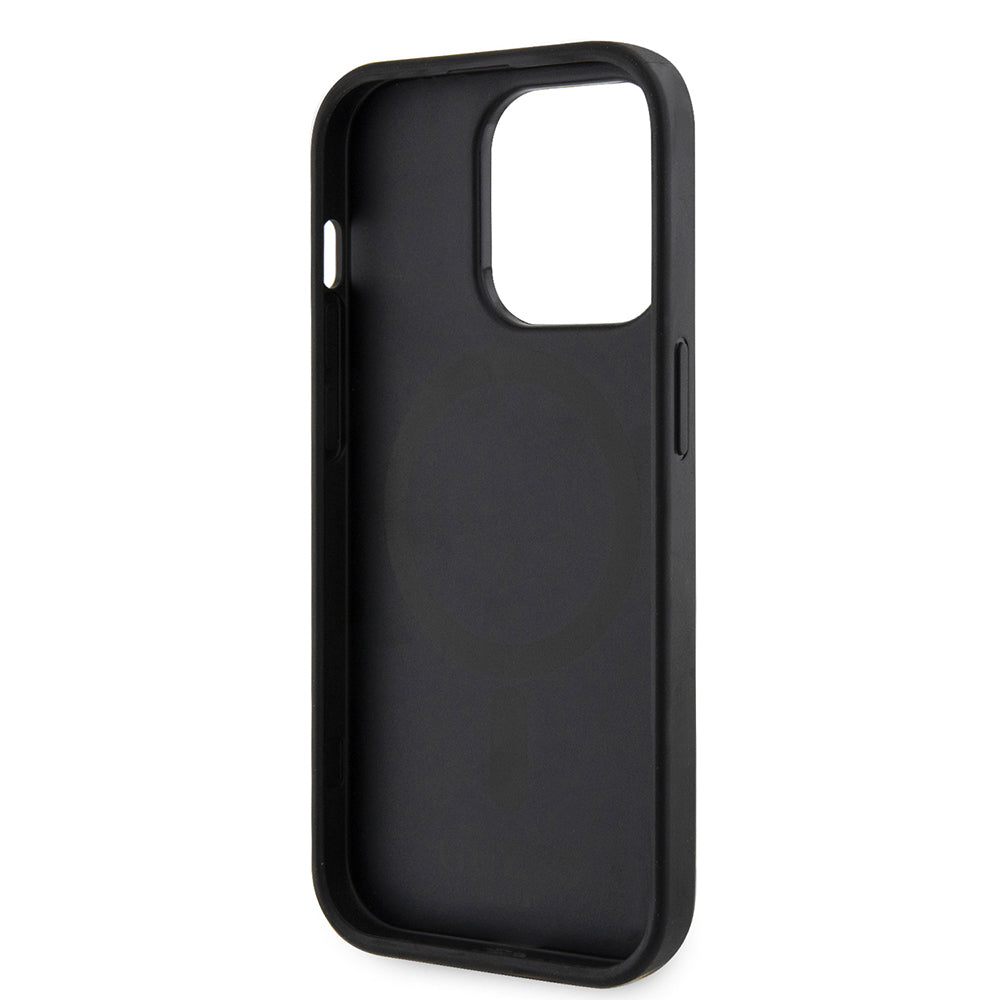 iPhone 15 Pro Max Kılıf Guess Orjinal Lisanslı M-safe Şarj Özellikli 4G Şerit Tasarımlı Printed Kılıf