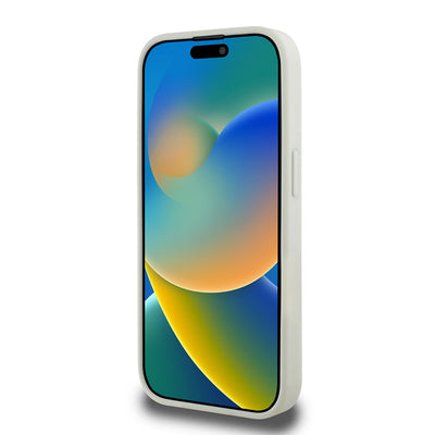 Apple iPhone 15 Pro Max Kılıf Guess Orjinal Lisanslı M-safe Şarj Özellikli Sıcak Baskılı Üçgen Logolu PU Deri Peony Kapak Kahverengi