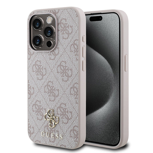 iPhone 15 Pro Max Kılıf Guess Orjinal Lisanslı M-safe Şarj Özellikli Small 4G Classic Kılıf